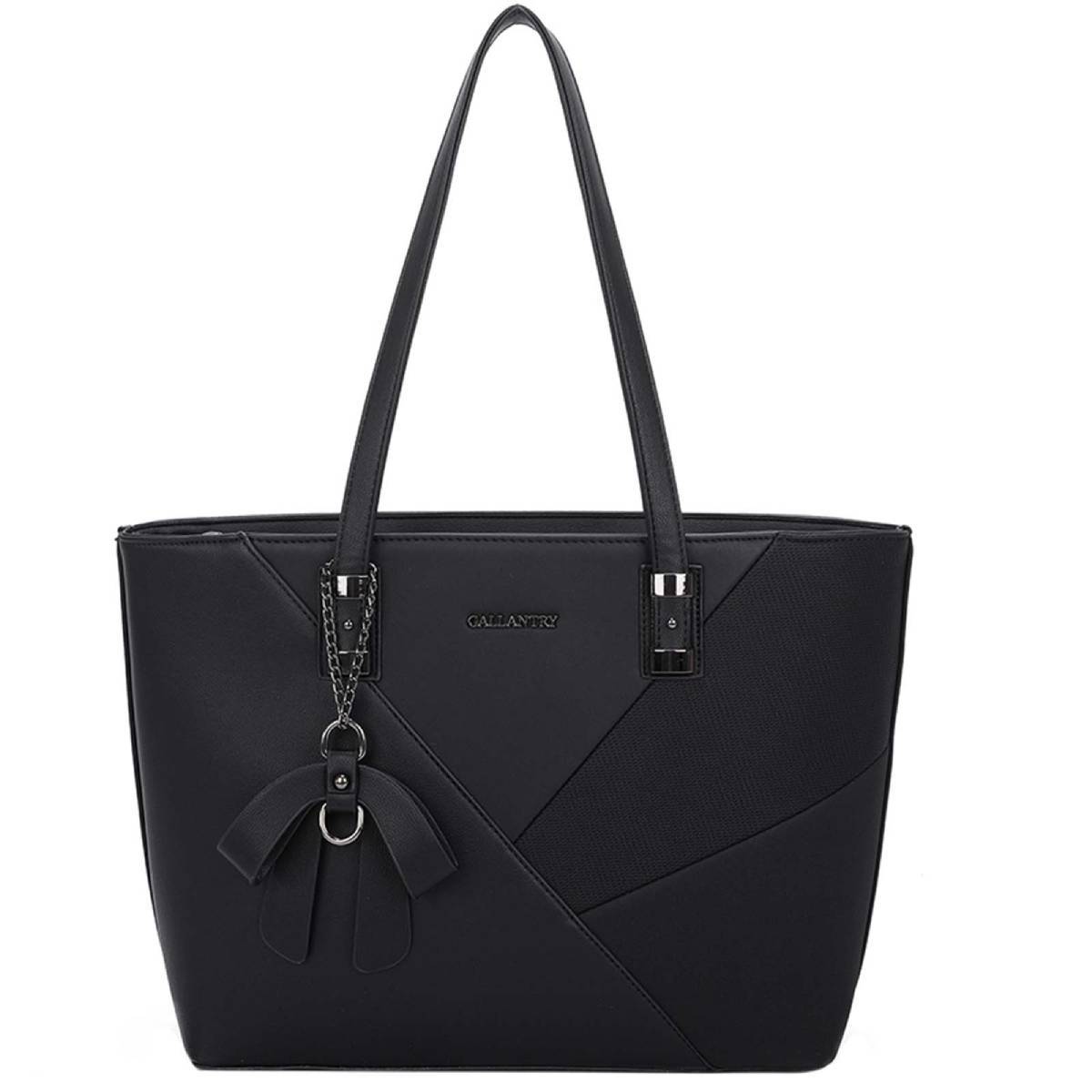Sac à Main Cabas pour Femme avec Nœud à Motif Géométrique-1