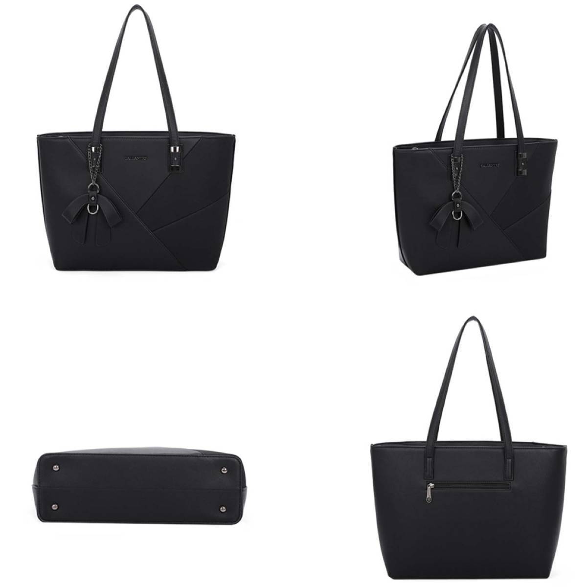 Sac à Main Cabas pour Femme avec Nœud à Motif Géométrique-2