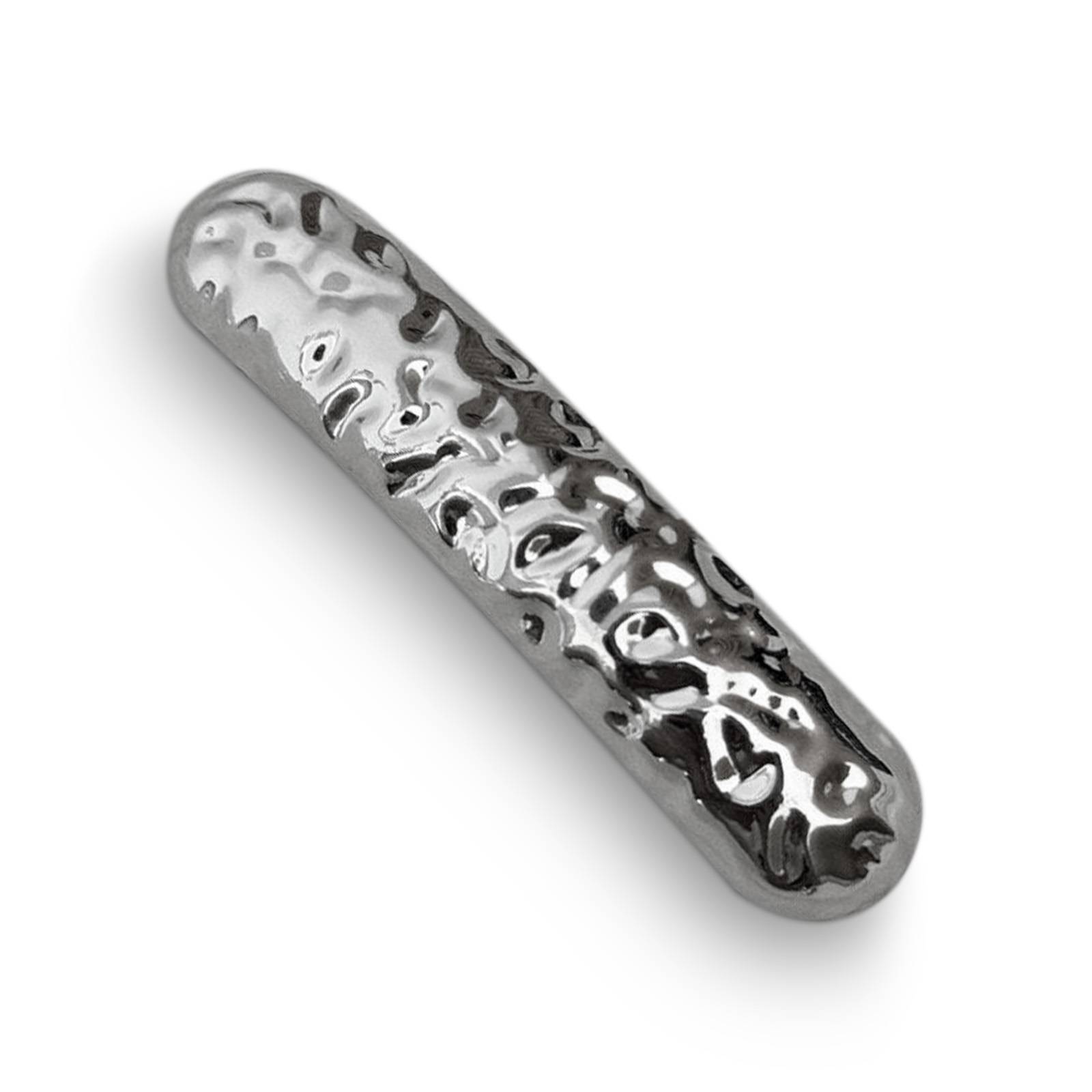 Barrette Sculpturale pour Cheveux Fantaisie en Acier Inoxydable Argenté-1