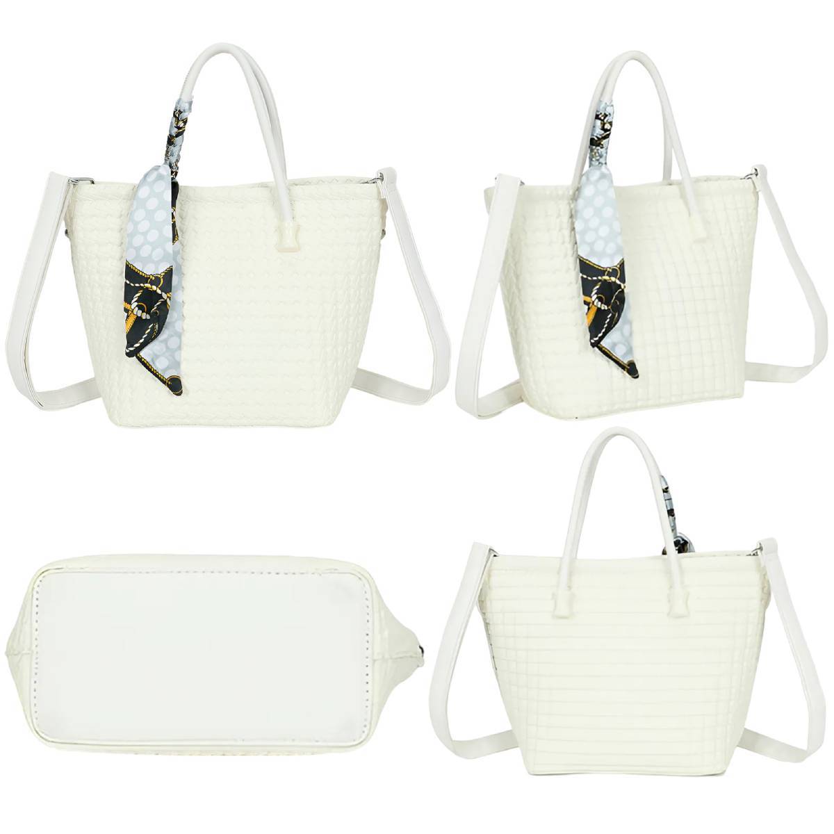 Sac à Main pour Femme avec Bandoulière à Motif Tressé-3