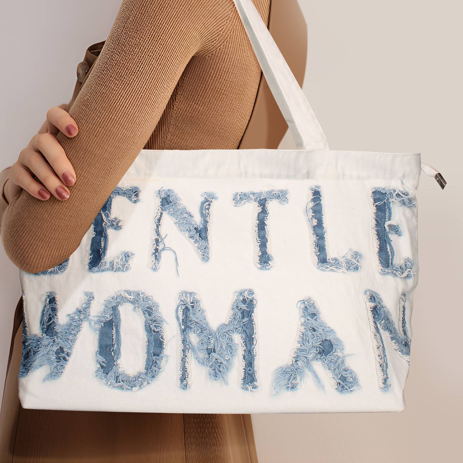 Sac à Main Cabas Gentle Woman en Jean-4