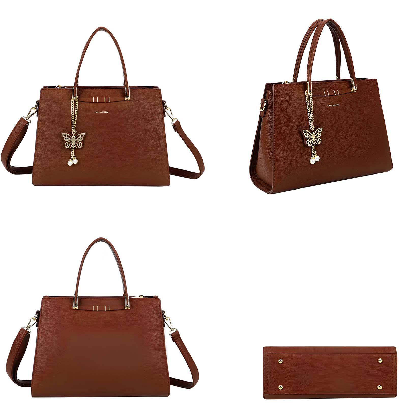 Sac à main pour Femme Ariane avec Pendentif Papillon et Bandoulière Amovible-2