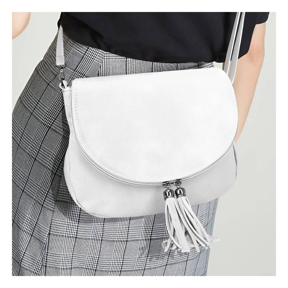 Sac à Bandoulière pour Femme à Fermeture Éclair-2