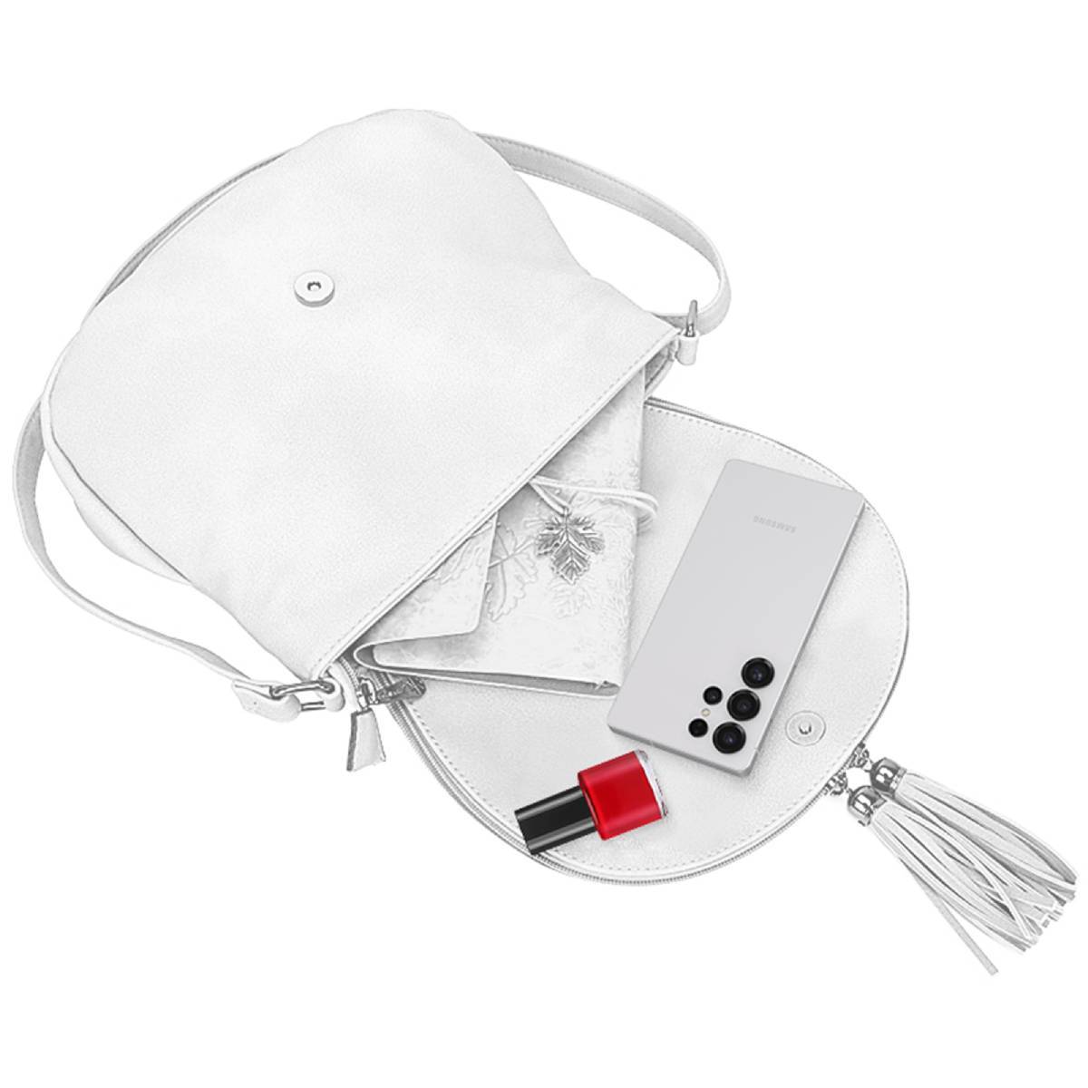 Sac à Bandoulière pour Femme à Fermeture Éclair-4