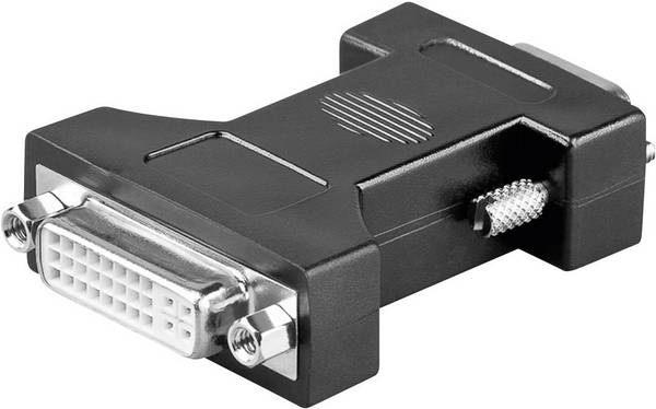 Adaptateur DVI, VGA Goobay 68029 [1x DVI femelle 24+5 pôles - 1x VGA mâle]  blanc vissable