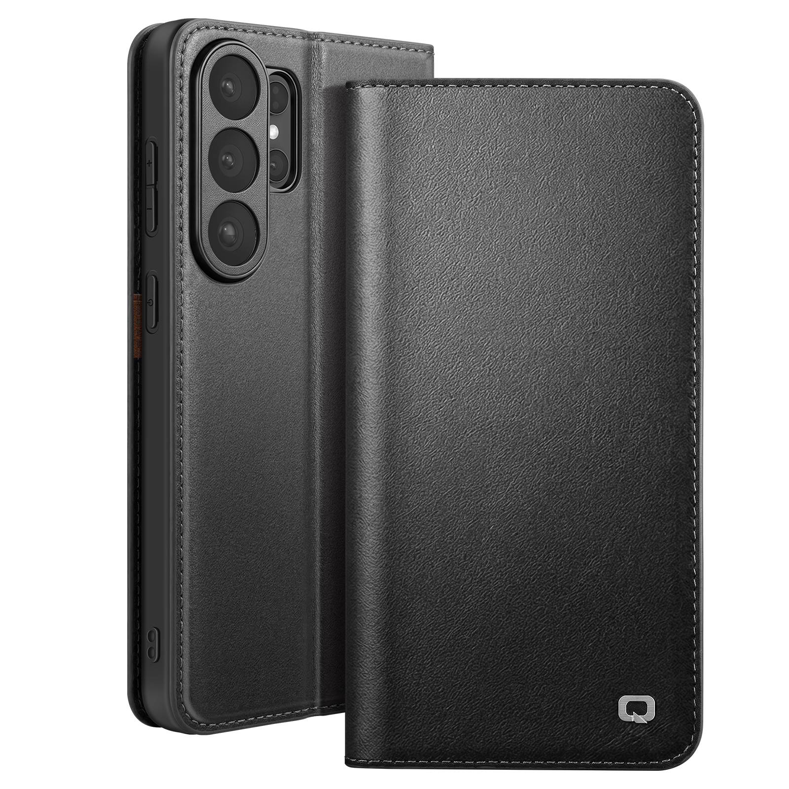 Étui Portefeuille pour Galaxy S26 Ultra avec Support en Cuir Effet Mat-0