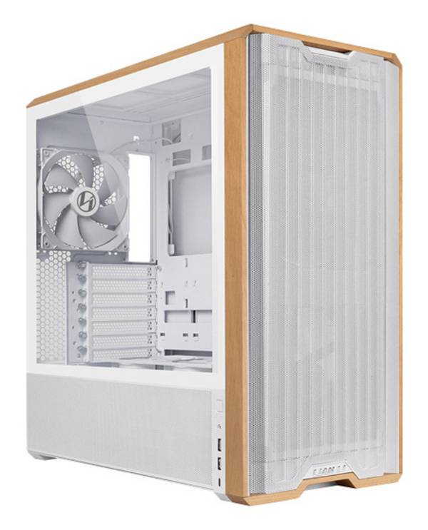 Lian Li Lancool 217 INF, Midi Tower, PC, Blanc, ATX, EATX, micro ATX, Mini-ITX, SSI EEB, Acier, Verre trempé, Bois, mais
