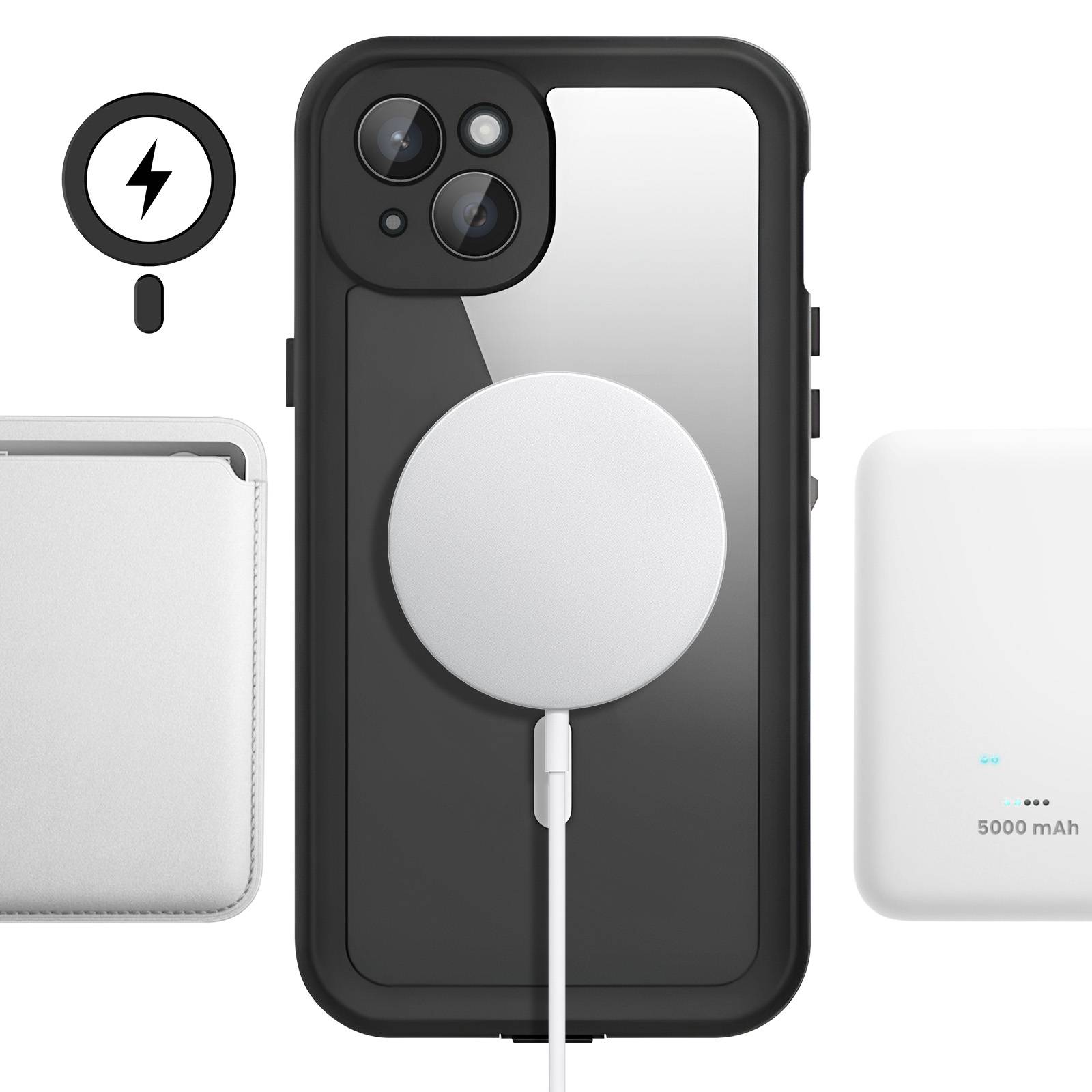 Coque Intégrale 360° pour iPhone 15 Compatible MagSafe Étanche IP68-3