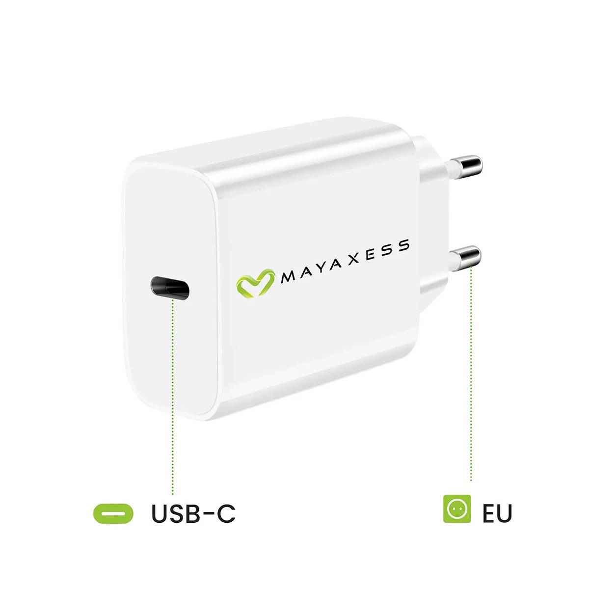 Chargeur Secteur pour iPhone 8 18W + Câble Lightning 1m-1