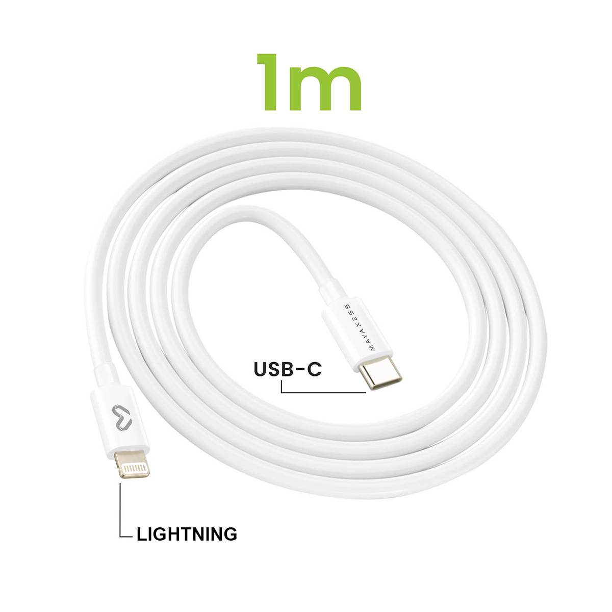 Chargeur Secteur pour iPhone 8 18W + Câble Lightning 1m-2