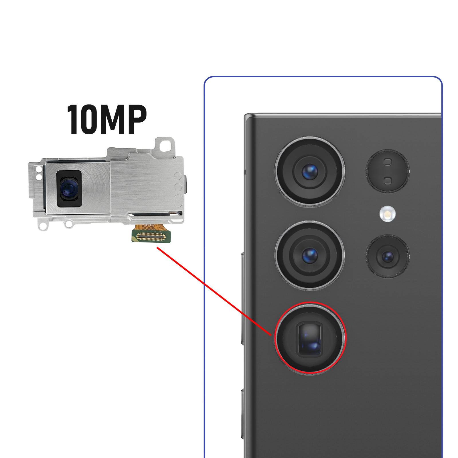 Caméra Arrière Compatible Galaxy S23 Ultra Téléobjectif Zoom 10X 10MP-2