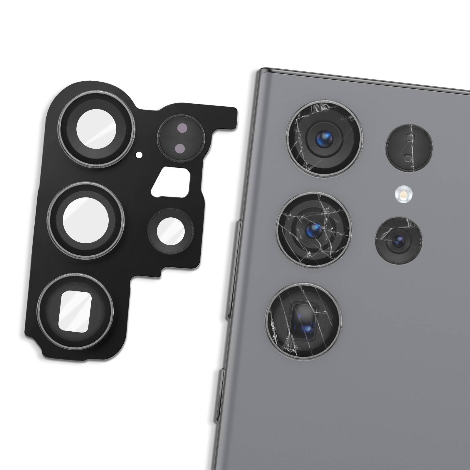 Lentille de Remplacement pour Caméra Arrière Galaxy S23 Ultra avec Châssis-2