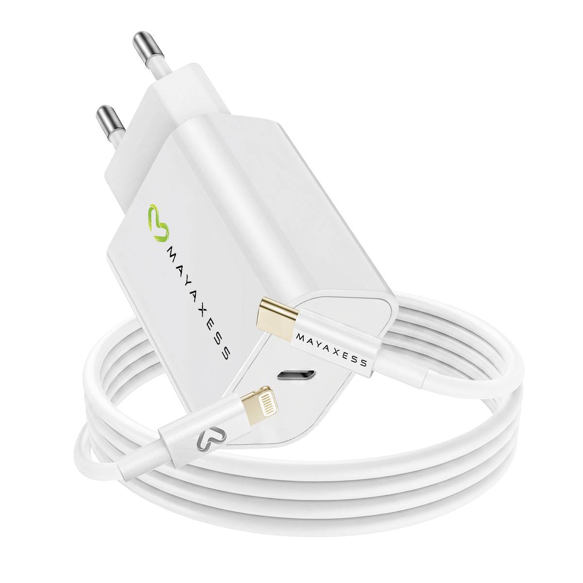 Chargeur Secteur pour iPhone 13 Pro 18W + Câble Lightning 1m-4