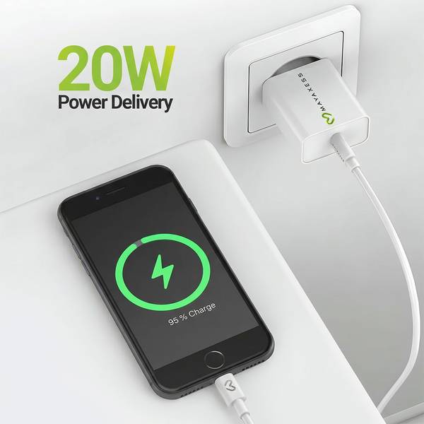 Chargeur Secteur pour iPhone 8 18W + Câble Lightning 1m