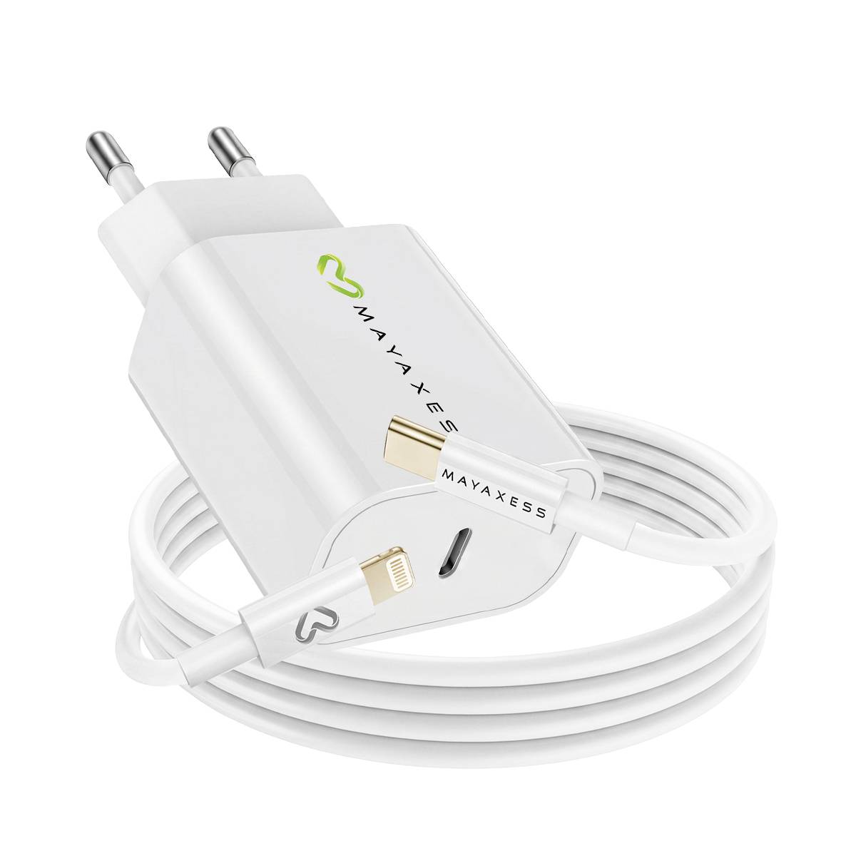 Chargeur Secteur pour iPhone SE 2022 18W + Câble Lightning 1m-4