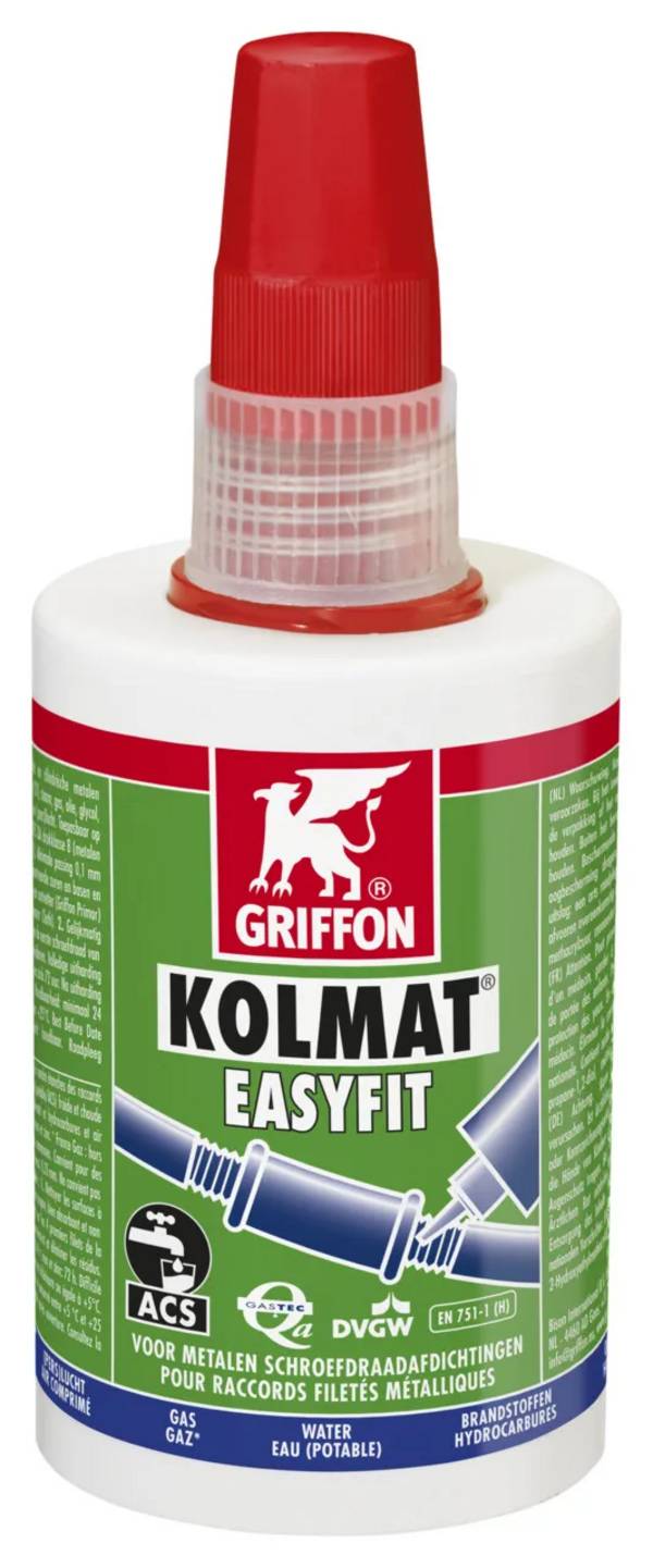 Résine anaérobie d'étanchéité Eau/Gaz KOLMAT EASYFIT-50ML