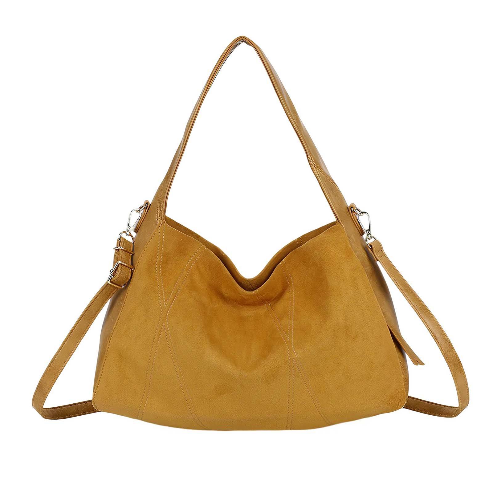 Sac Hobo pour Femme Souple à Tombé Naturel avec Bandoulière Réglable-1