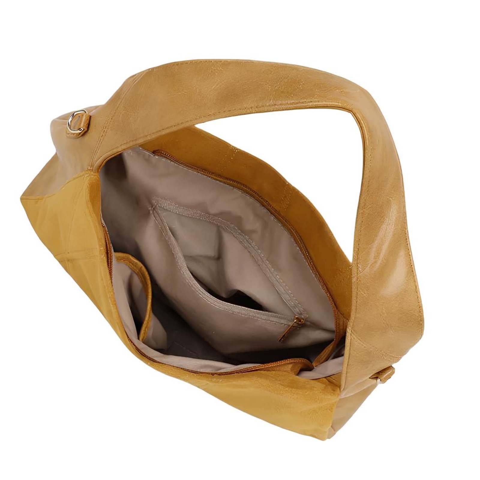 Sac Hobo pour Femme Souple à Tombé Naturel avec Bandoulière Réglable-3