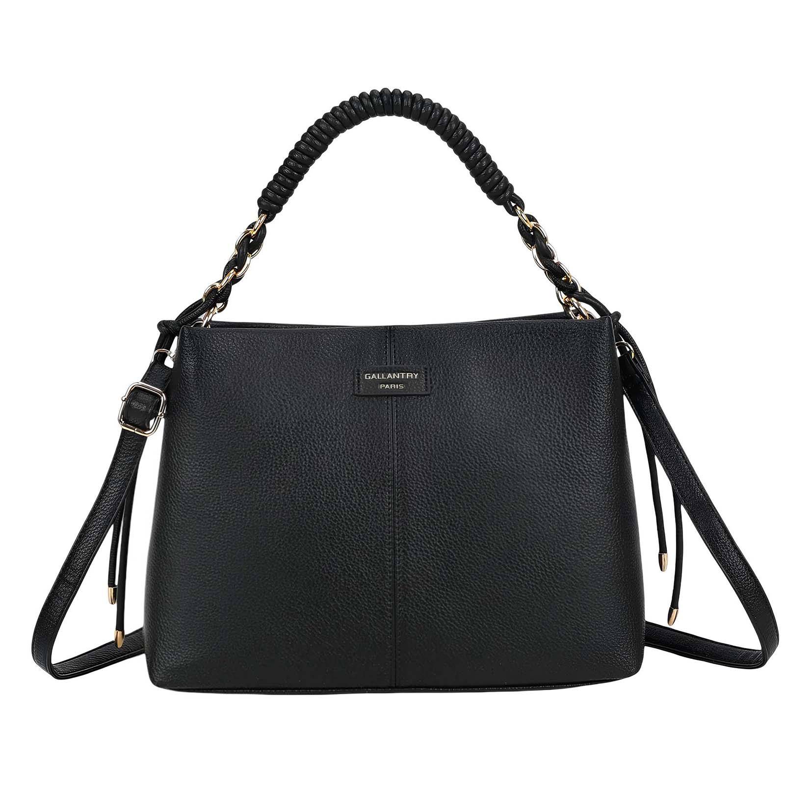 Sac à Main pour Femme avec Anse Spiralée et Maillons Métalliques Dorés-1
