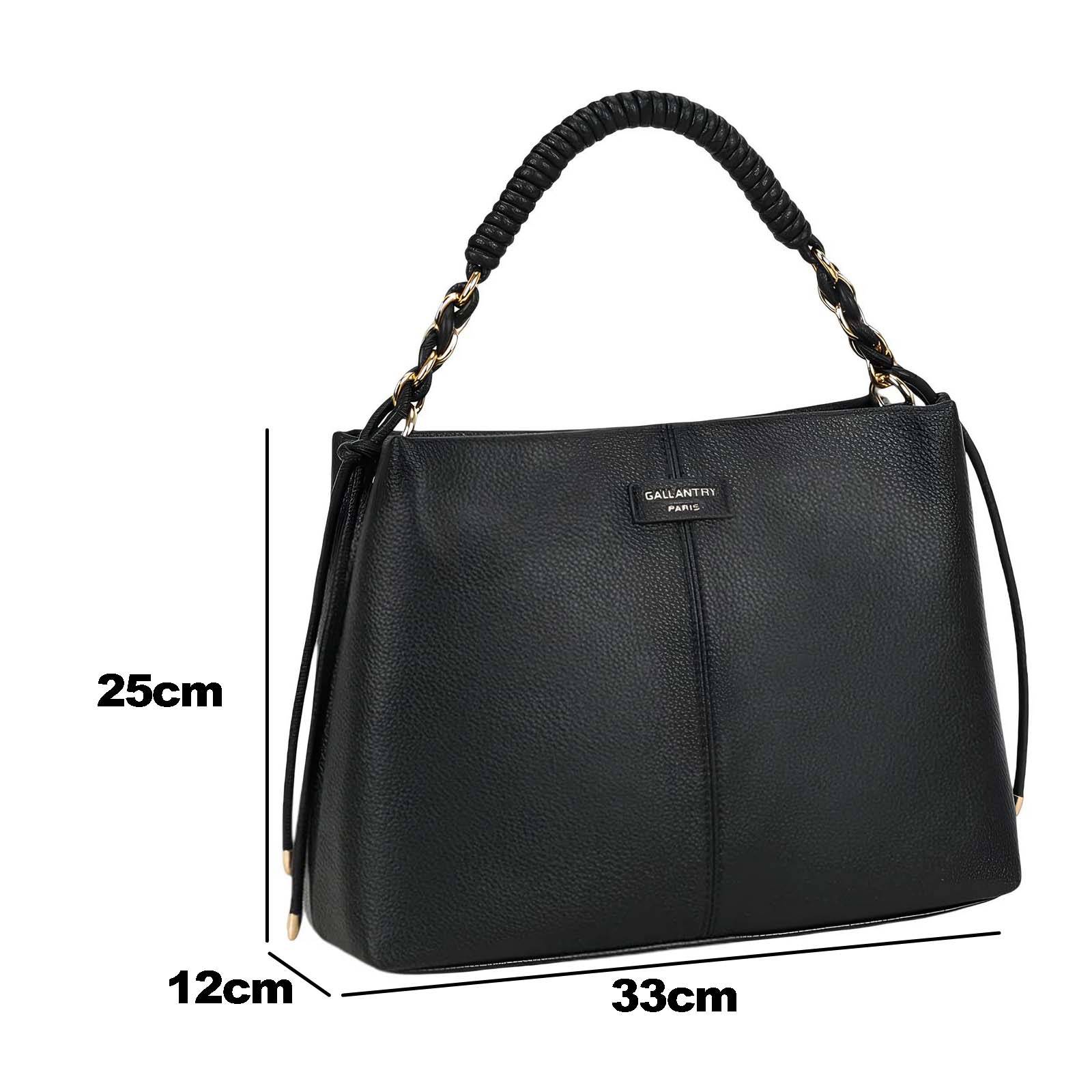 Sac à Main pour Femme avec Anse Spiralée et Maillons Métalliques Dorés-4
