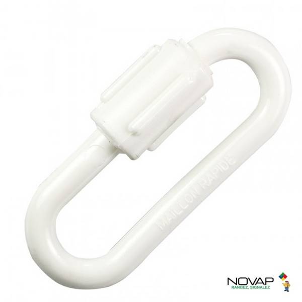 Maillon rapide blanc 8mm - NOVAP - 1782112