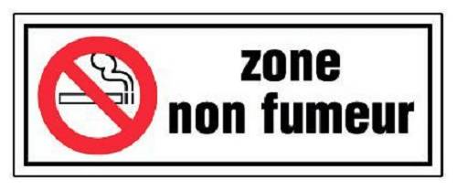 Panneau ''Zone non fumeur'' rigide 330x120mm - NOVAP - 4140568-0