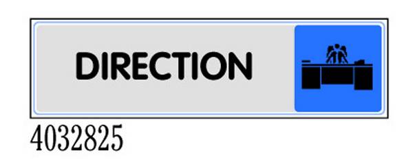 Plaquette de porte ''Direction'' plexiglas 170x45mm - NOVAP - 4032825