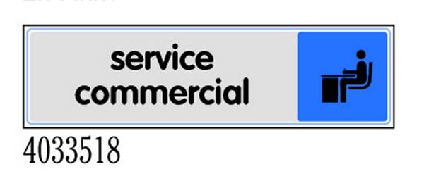 Plaquette de porte ''Service commercial'' plexiglas 170x45mm - NOVAP - 4033518