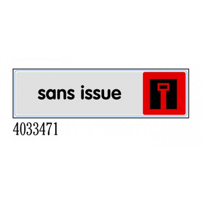 Plaquette de porte sans issue en Plexiglas 170 x 45 mm - NOVAP - 4033471-0
