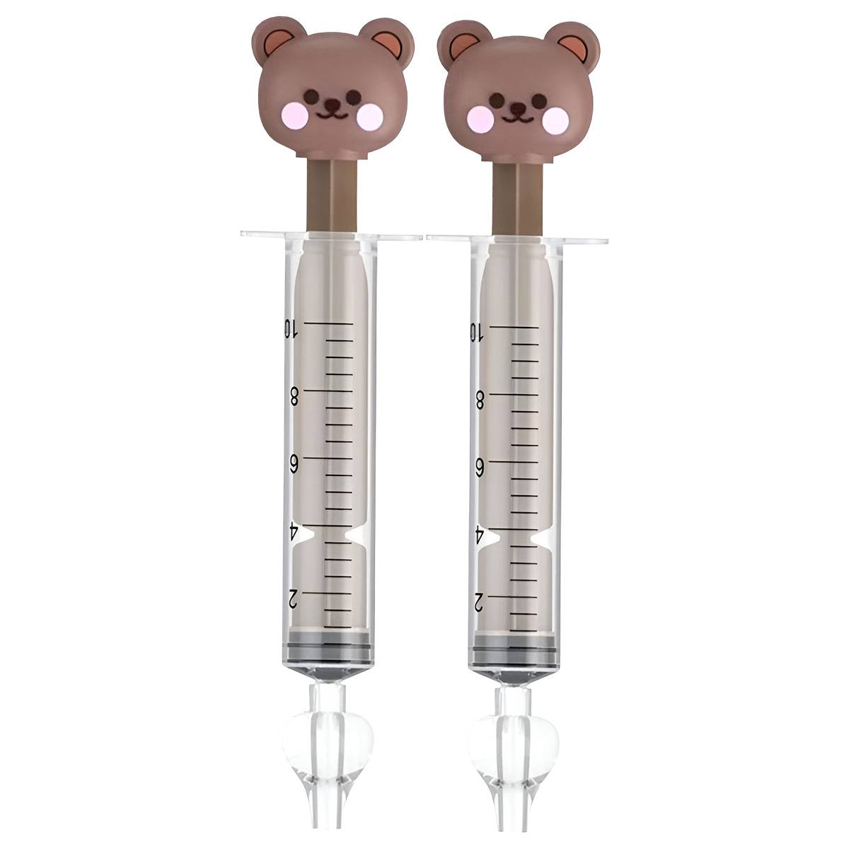 Pack de 2 Seringues Nasales 10ml Sans BPA Motif Ours pour Bébé dès 4 mois-0