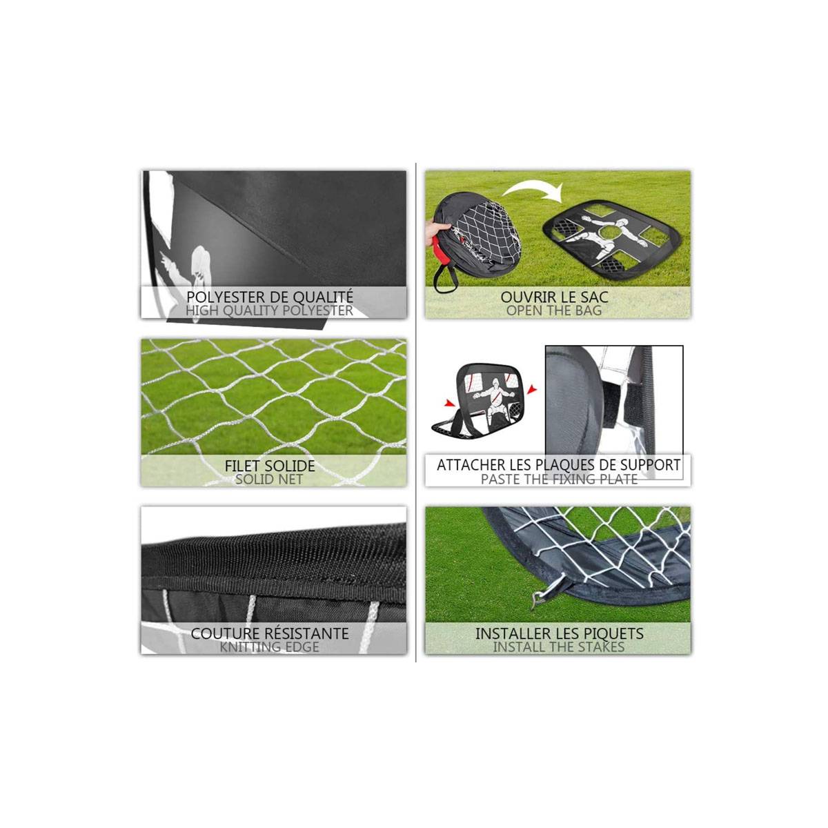 Cage de Foot Pliable 2 en 1 Modèle Newbie Compacte et Transportable-1