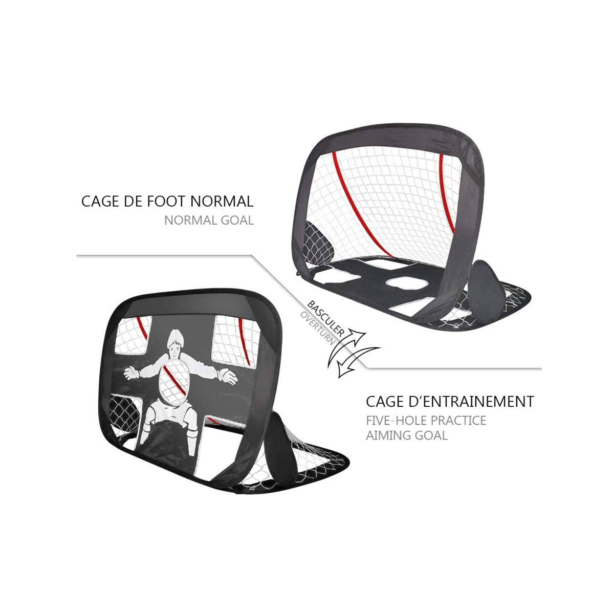 Cage de Foot Pliable 2 en 1 Modèle Newbie Compacte et Transportable-2