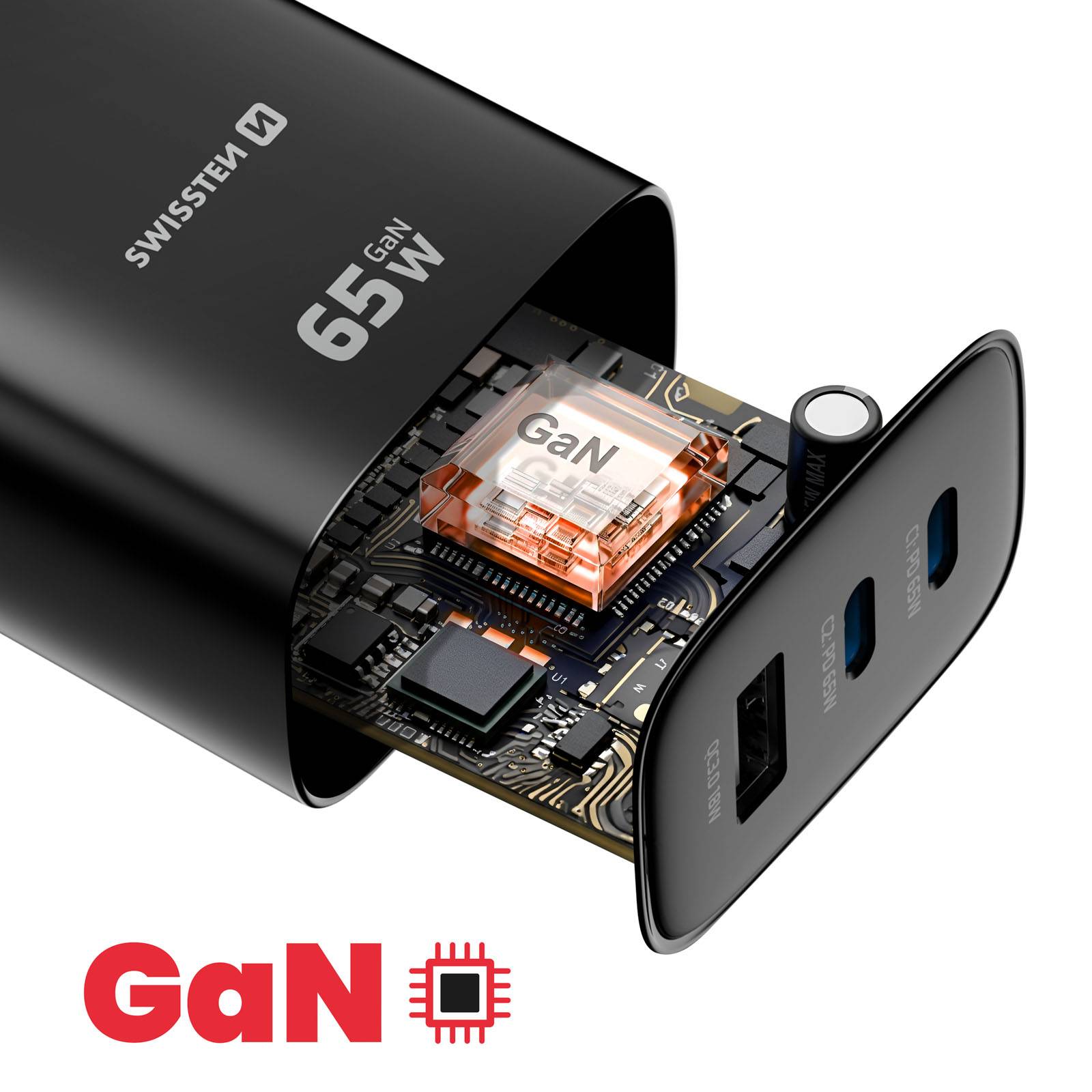 Chargeur 2 USB-C 65W Power Delivery et USB-A Quick Charge 3.0 18W-4