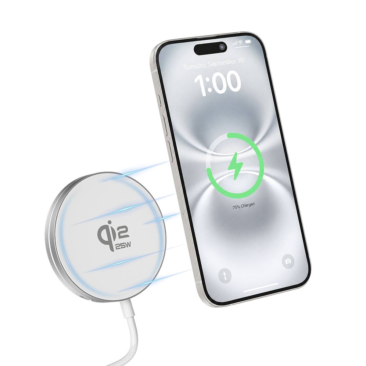 Chargeur Sans Fil 25W Qi2.2 Stand Rétractable avec Chargeur 30W PD Magnétique-1