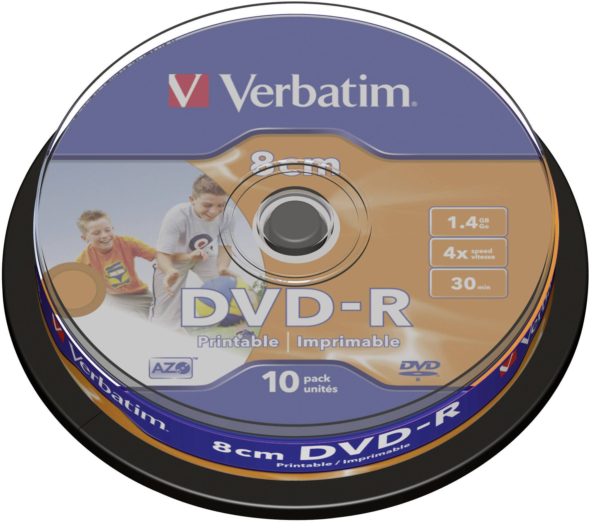 Mini Dvd R 8 Cm Vierge Verbatim 10 Pc S 1 4 Gb 30 Min Imprimable Conrad Fr