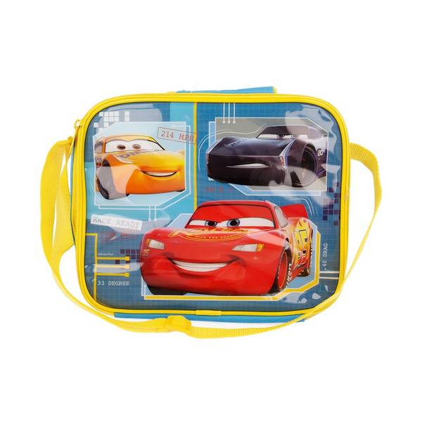 Sac Isotherme pour Enfant Motif Voitures de Course avec Bandoulière Réglable