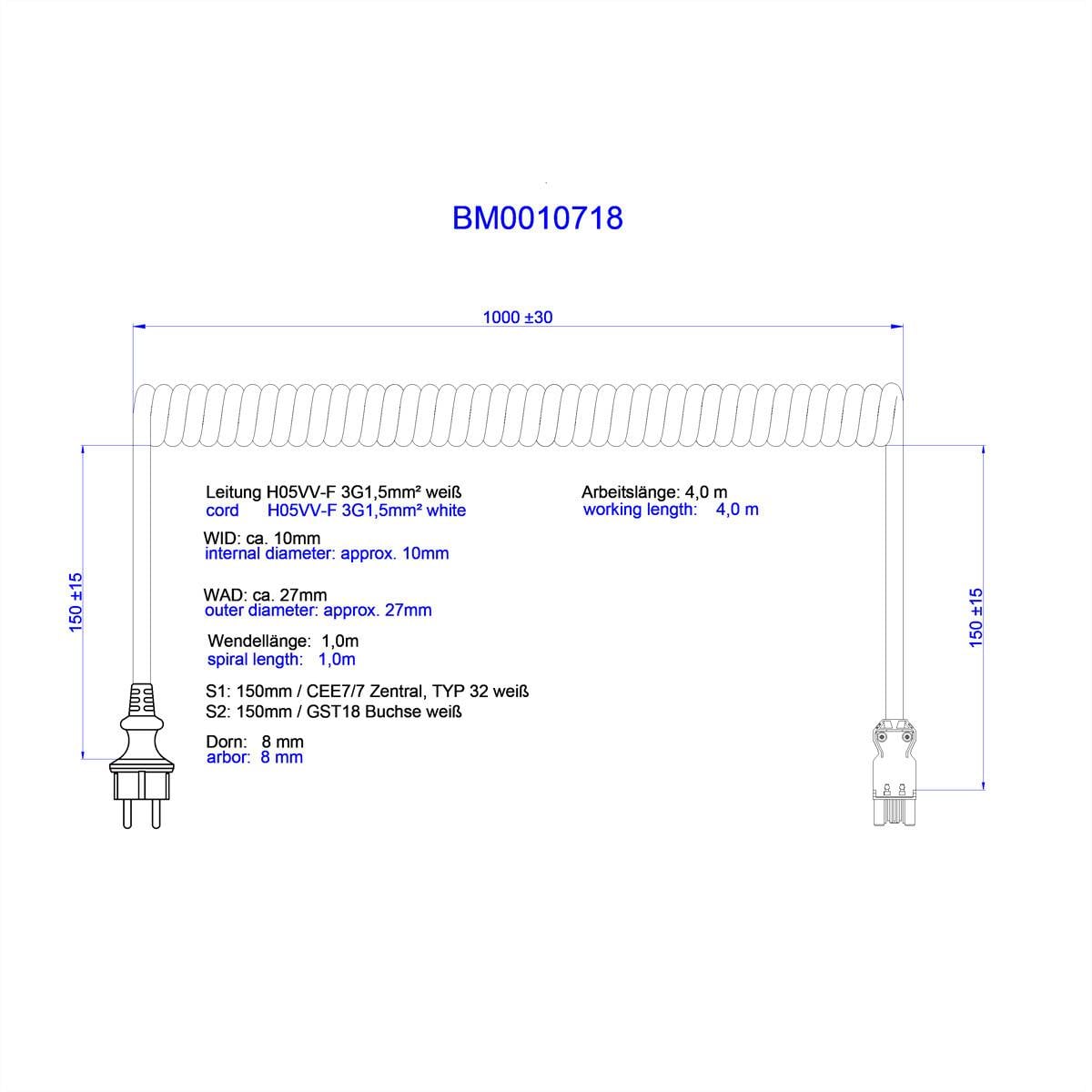 Bachmann BM0010718 Prise blanc-0