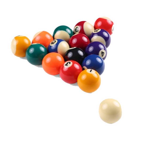 Set de 16 Billes de Billard 57 mm pour Jeu Américain Numérotées