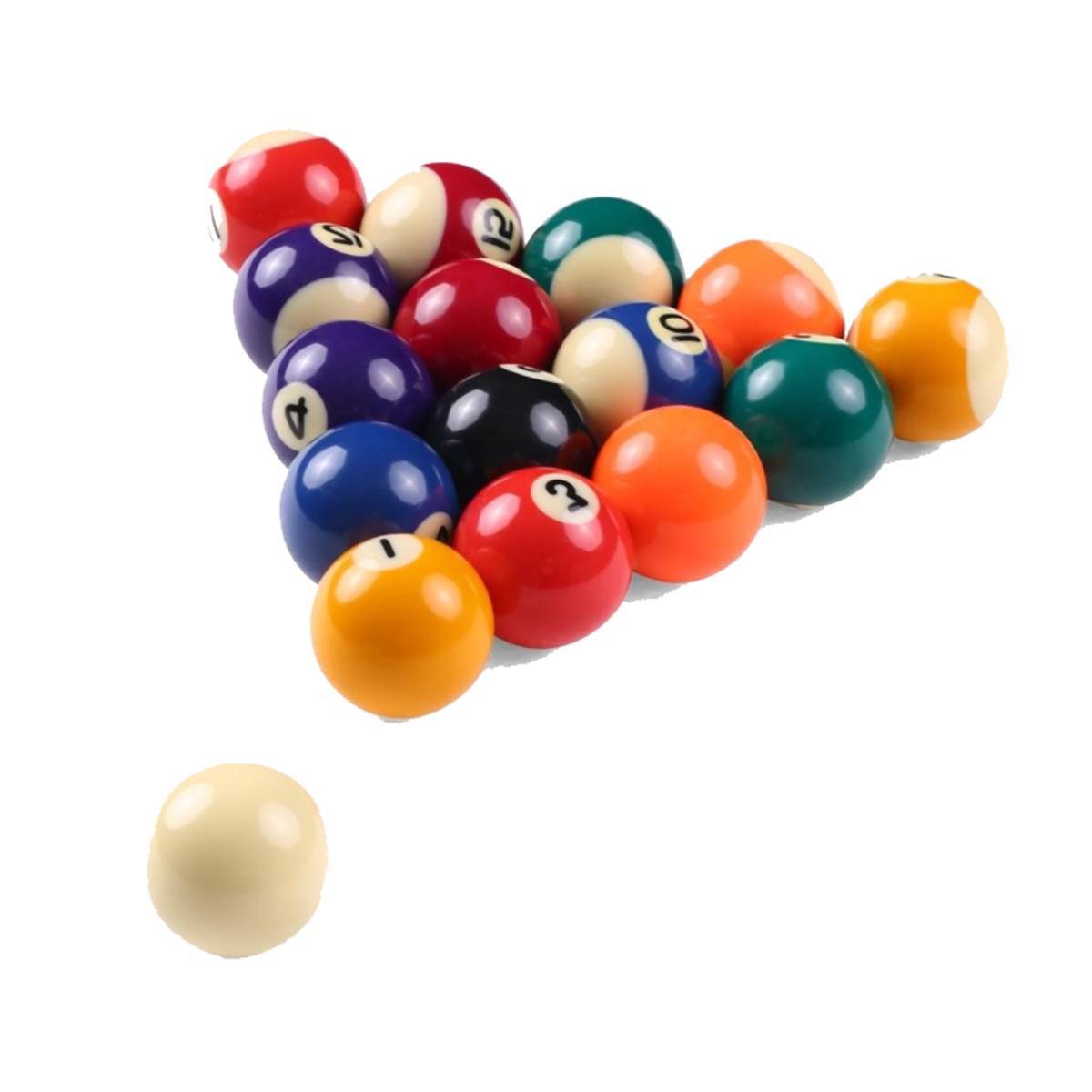 Set de 16 Billes de Billard 57 mm pour Jeu Américain Numérotées-1