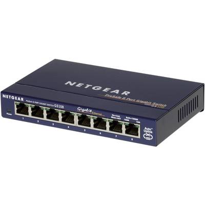 Switch réseau NETGEAR ProSAFE® GS108GE 8 ports 1 GBit/s 