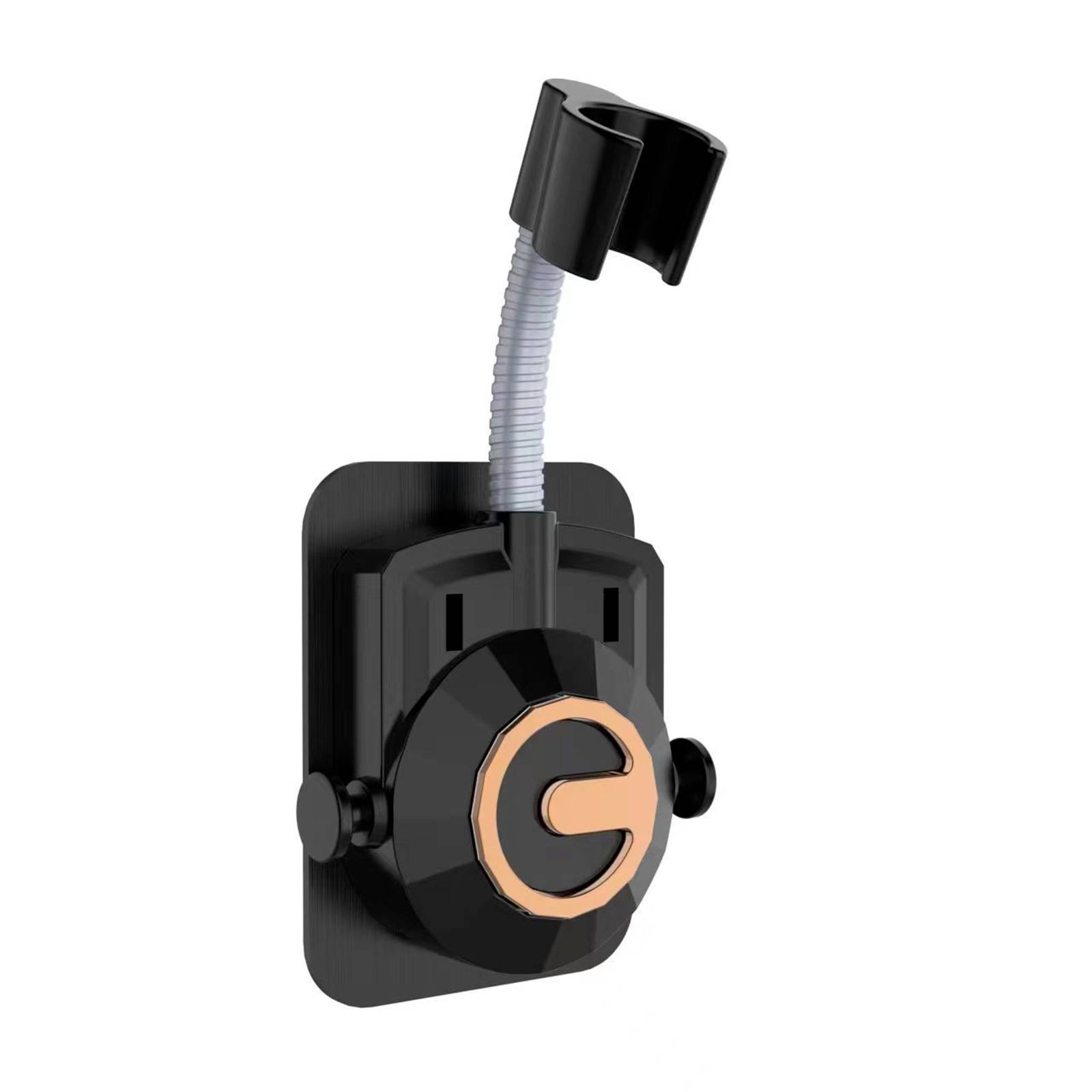 Support Pommeau Douche Sans Perçage Fixation Adhésif Bras Flexible-0