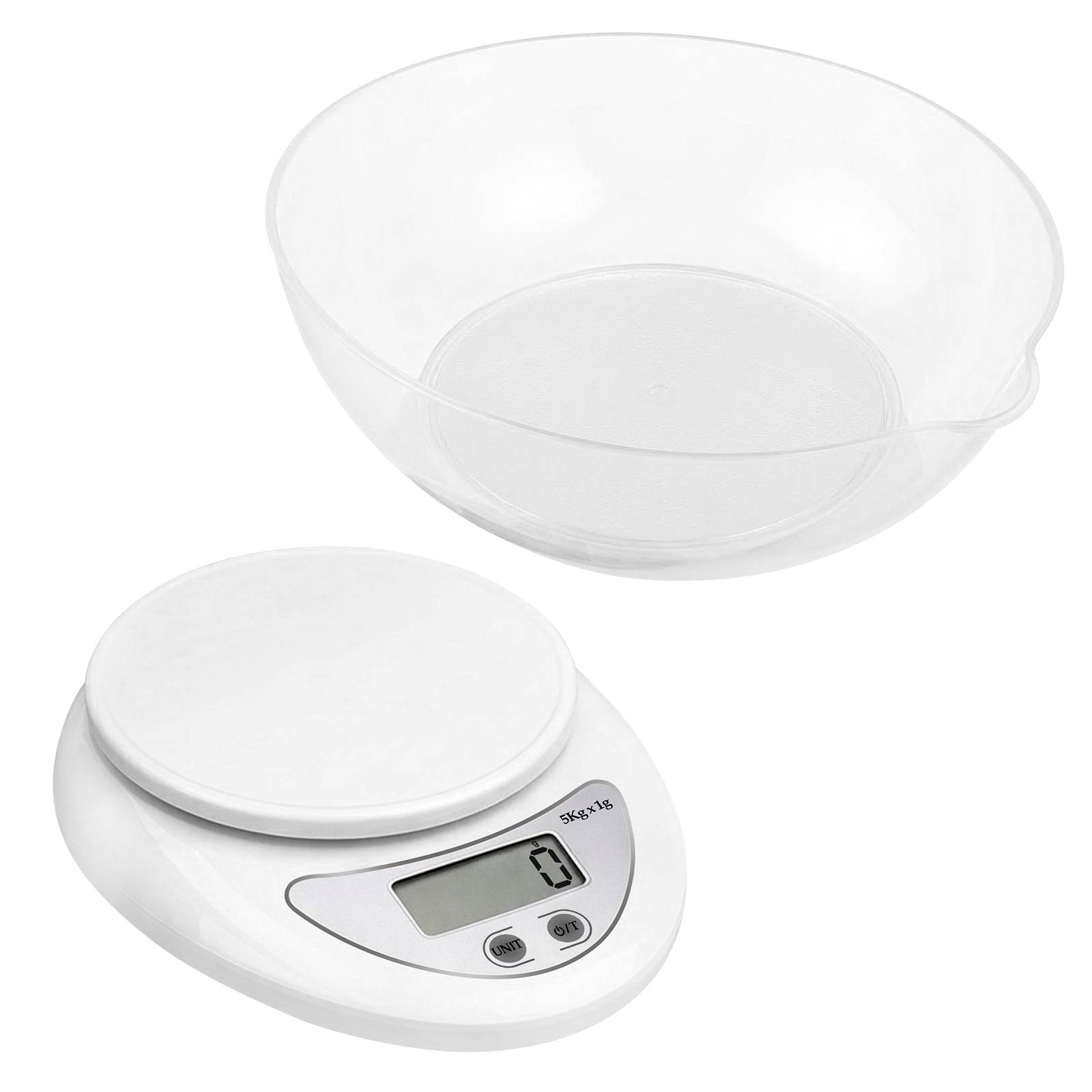Balance de Cuisine avec Bol Écran LED Fonction Tare et Unités Multiples-1