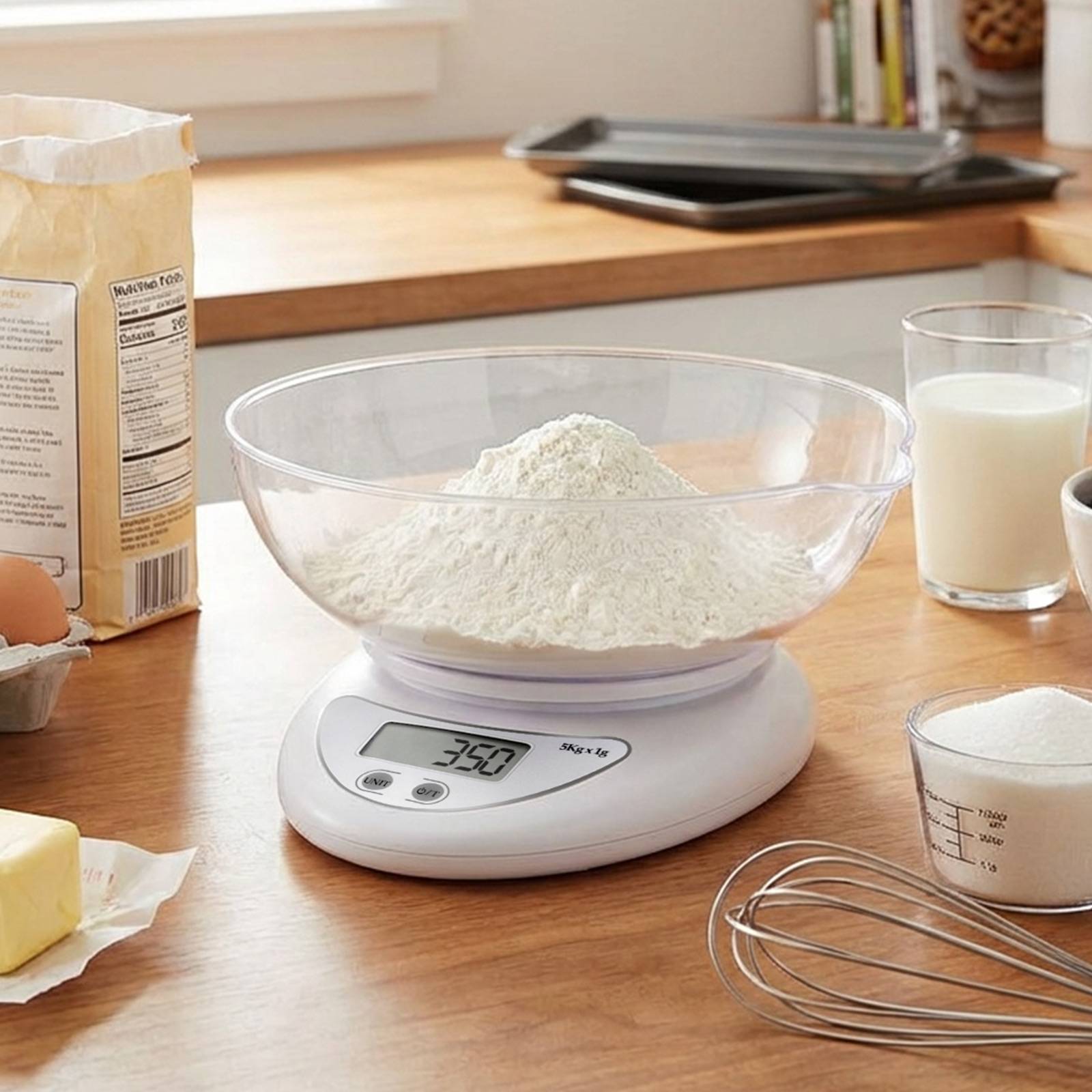 Balance de Cuisine avec Bol Écran LED Fonction Tare et Unités Multiples-2
