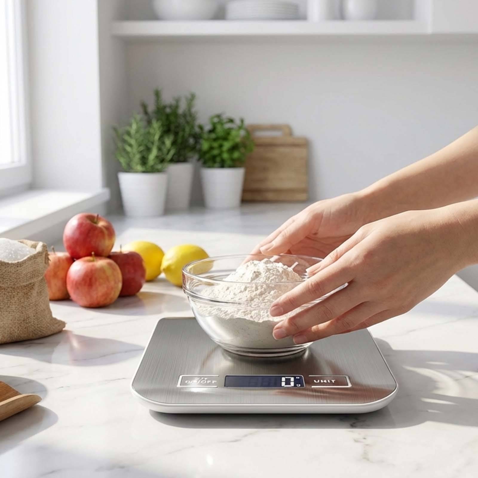 Balance de Cuisine Numérique avec Écran LCD et Capacité 10 kg Précision 1g-2