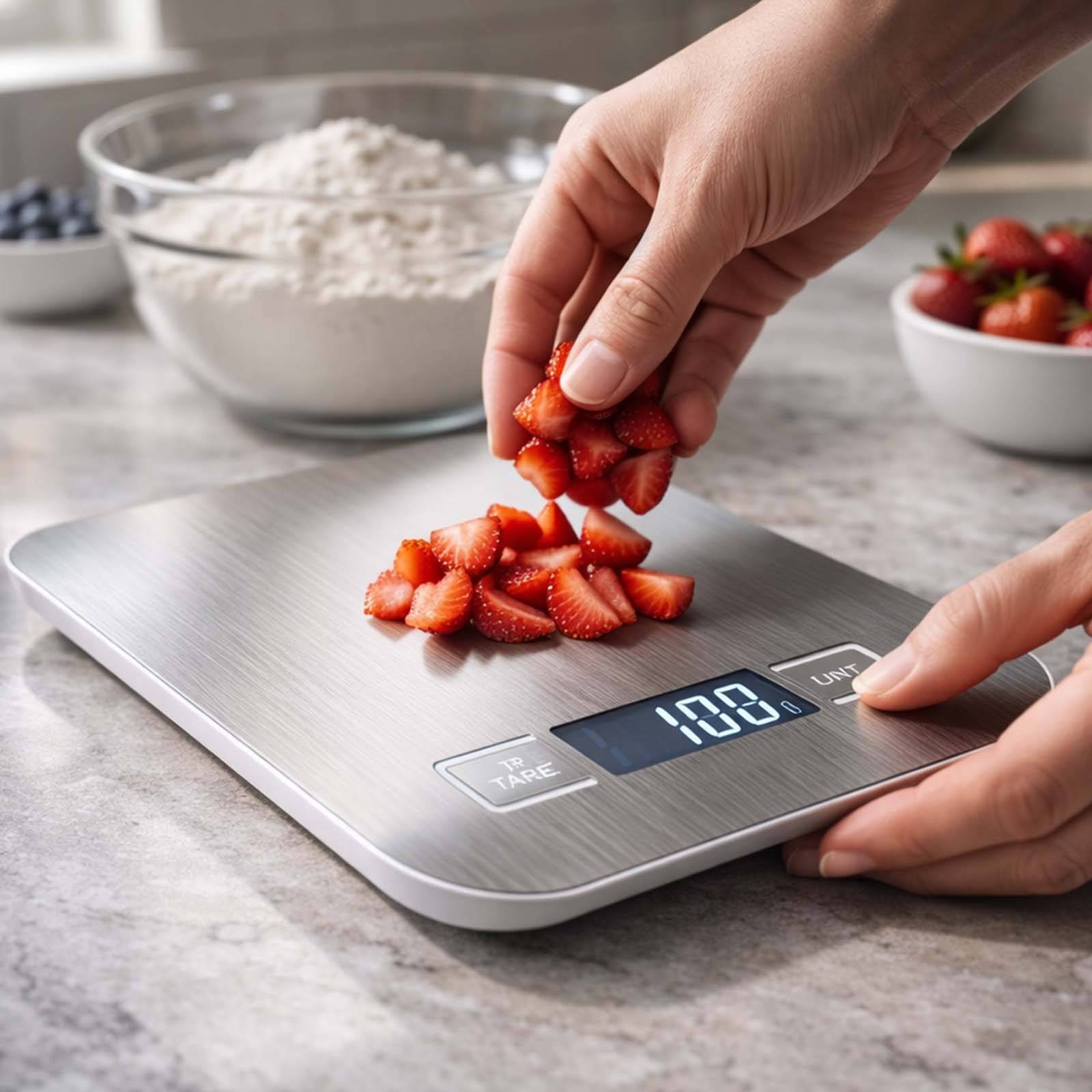 Balance de Cuisine Numérique avec Écran LCD et Capacité 10 kg Précision 1g-4