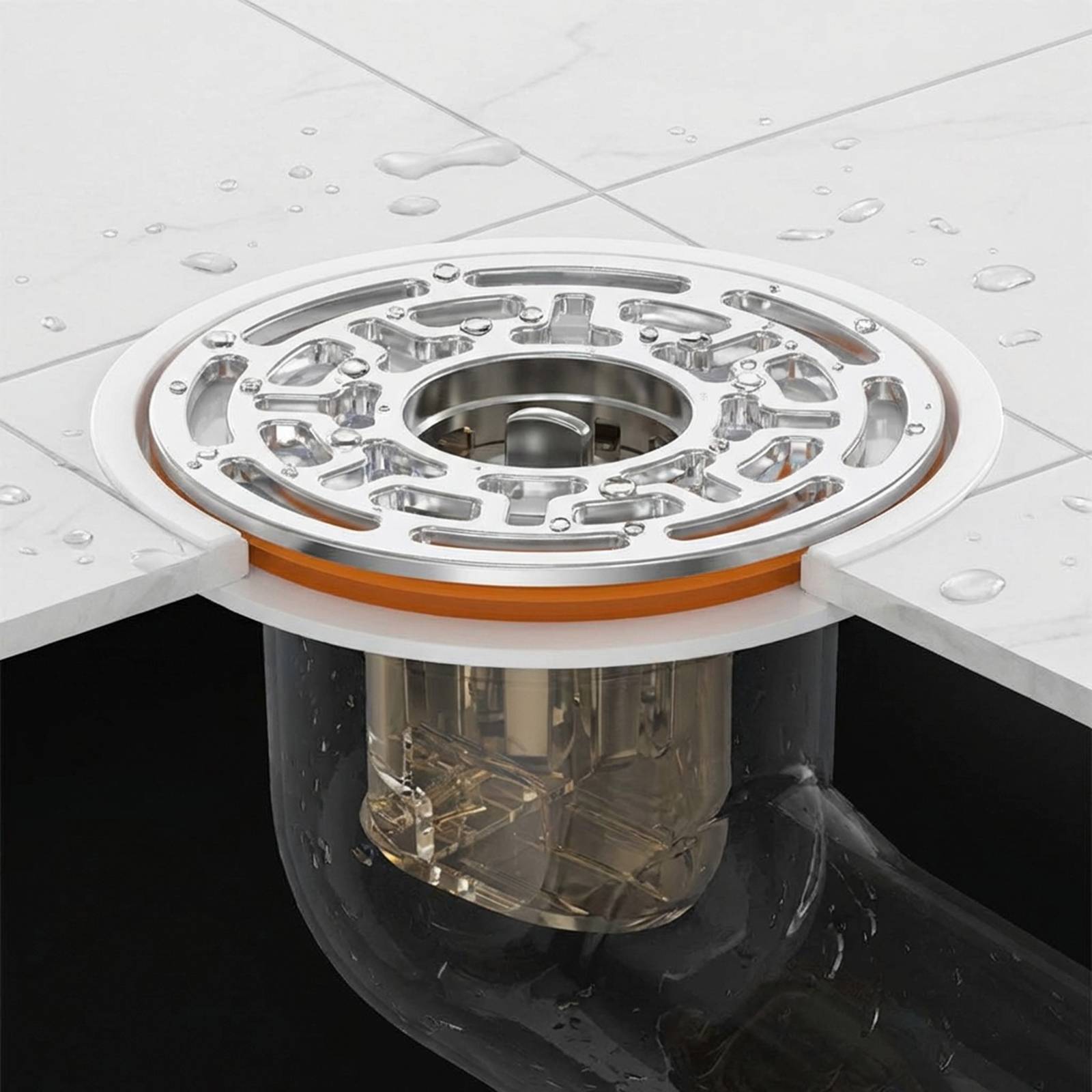 Bouchon de Drain pour Salles de Bains / Douches / Cuisines Anti Odeur-2
