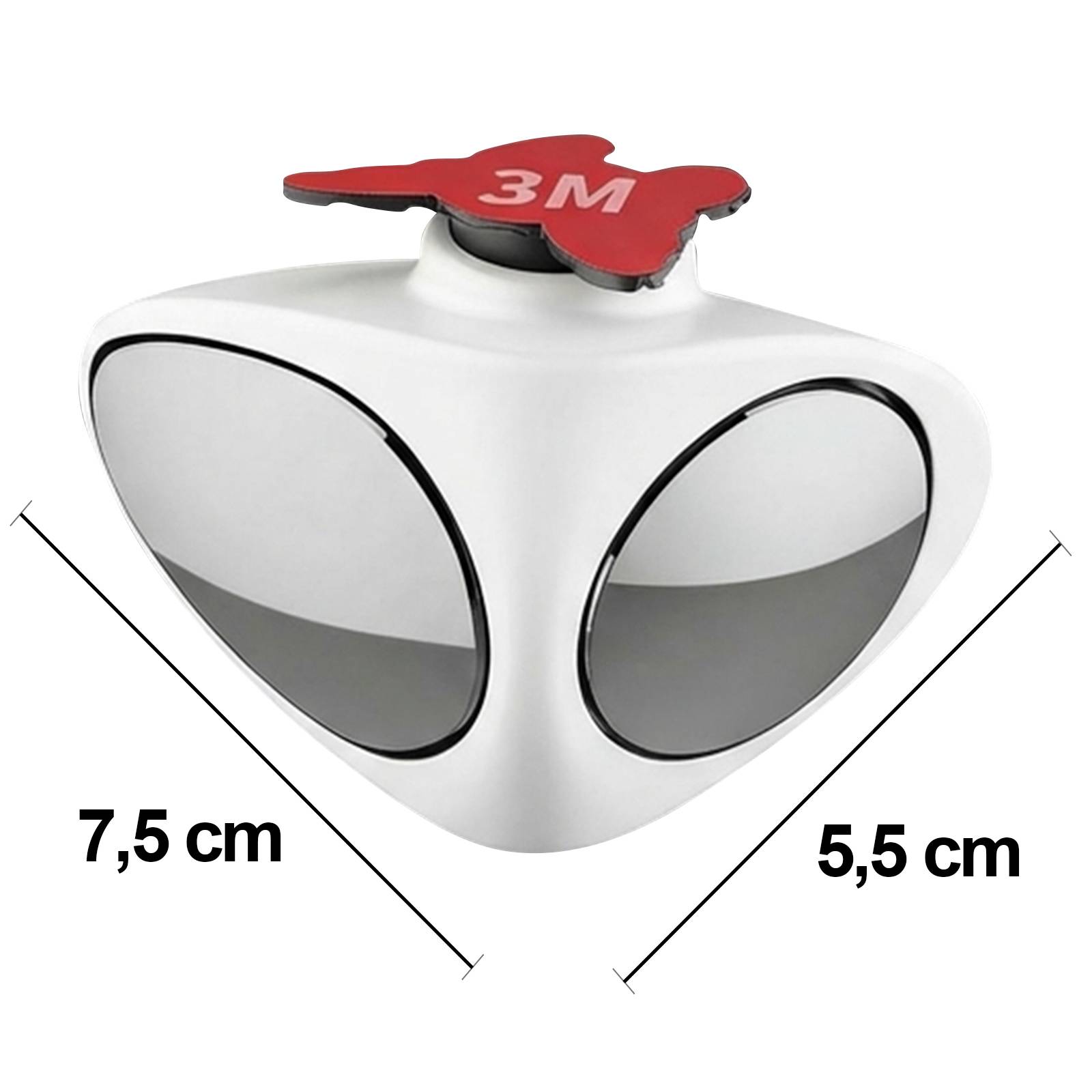 Miroir Voiture Auxiliaire Double Vision Gauche Réglable 360°-3