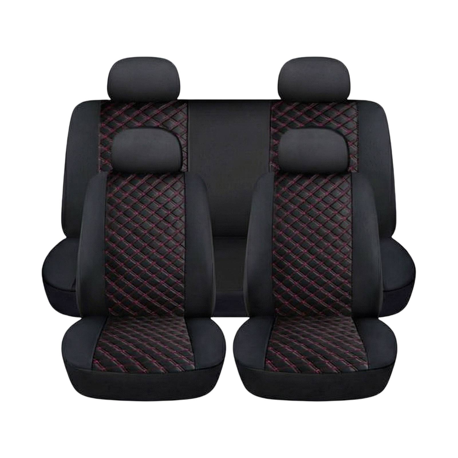 Ensemble 5 Pièces Housses de Siège Auto Design Texturé Élégant-1