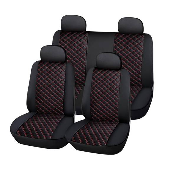 Ensemble 5 Pièces Housses de Siège Auto Design Texturé Élégant