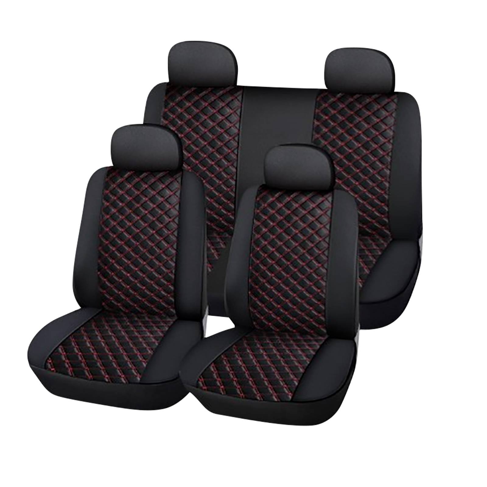 Ensemble 5 Pièces Housses de Siège Auto Design Texturé Élégant-0